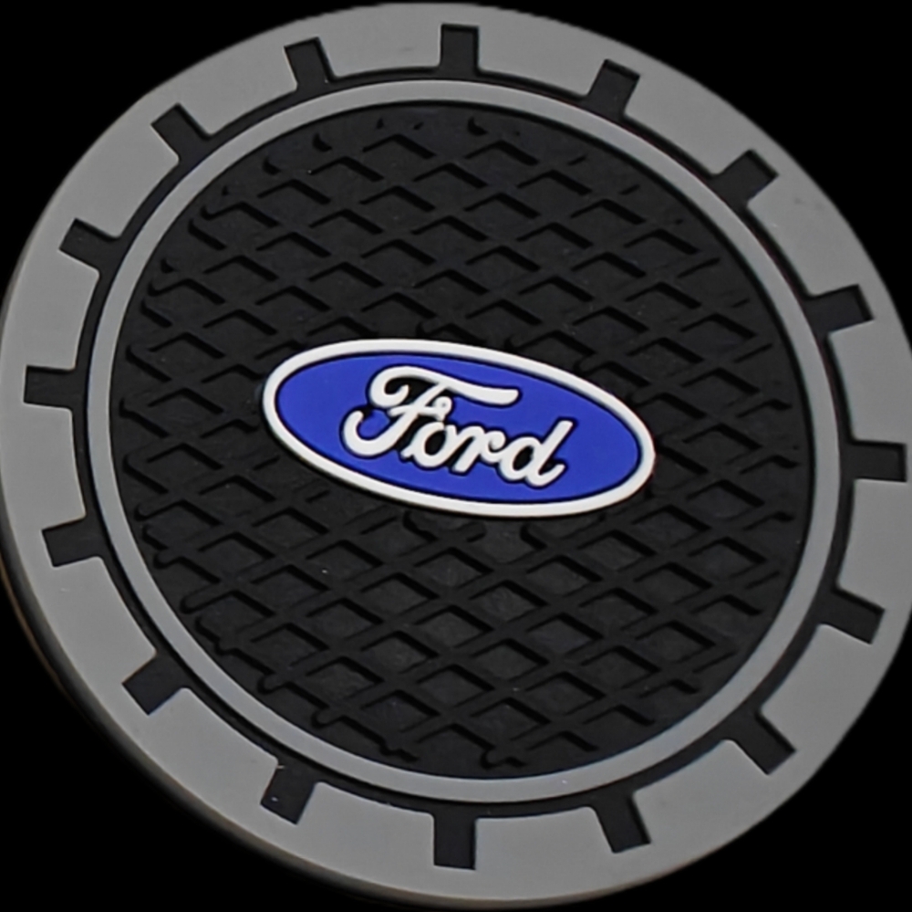 2-Pack Ford Car Auto Cup Holder Anti-Slip Insert Coaster Black Accessories New